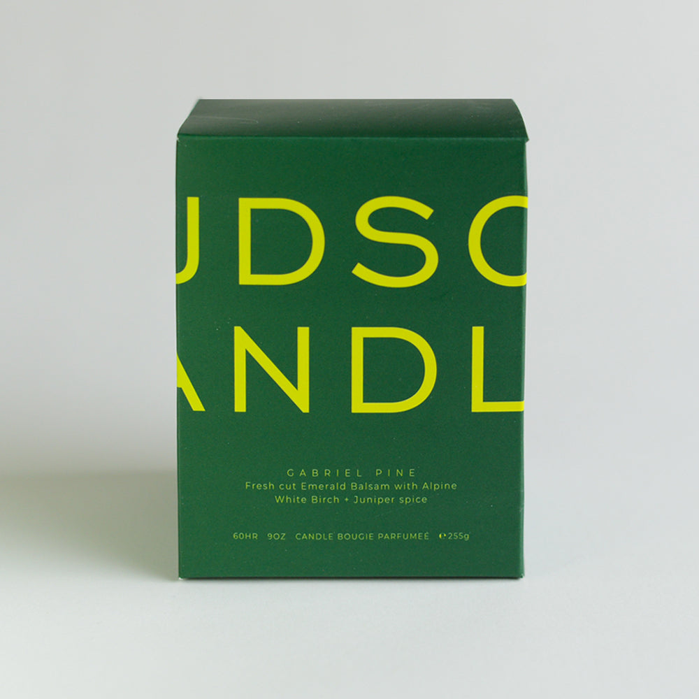 Hudson Candle® Gabriel Pine Original - Fresh cut emerald balsam with alpine white birch and juniper spice.