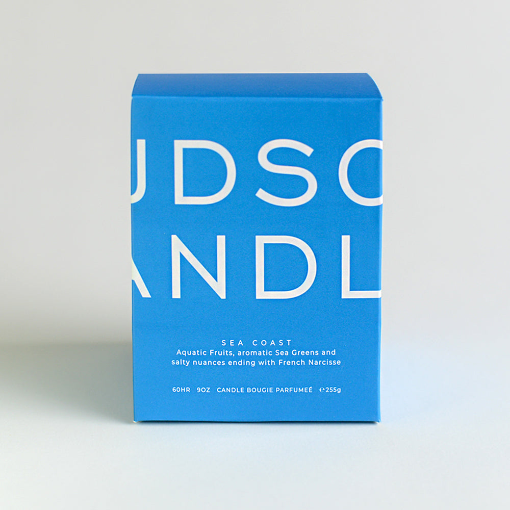 Hudson Candle® Sea Coast Original Collection - Aquatic fruits, aromatic sea greens and salty nuances ending with French narcisse