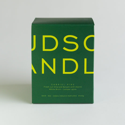 Hudson Candle® Gabriel Pine Original - Fresh cut emerald balsam with alpine white birch and juniper spice.